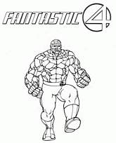 coloriage les 4 fantastiques ben grimm la chose